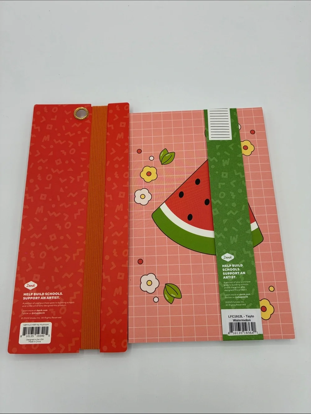 Pink Watermelon & Mushroom Notebook Set